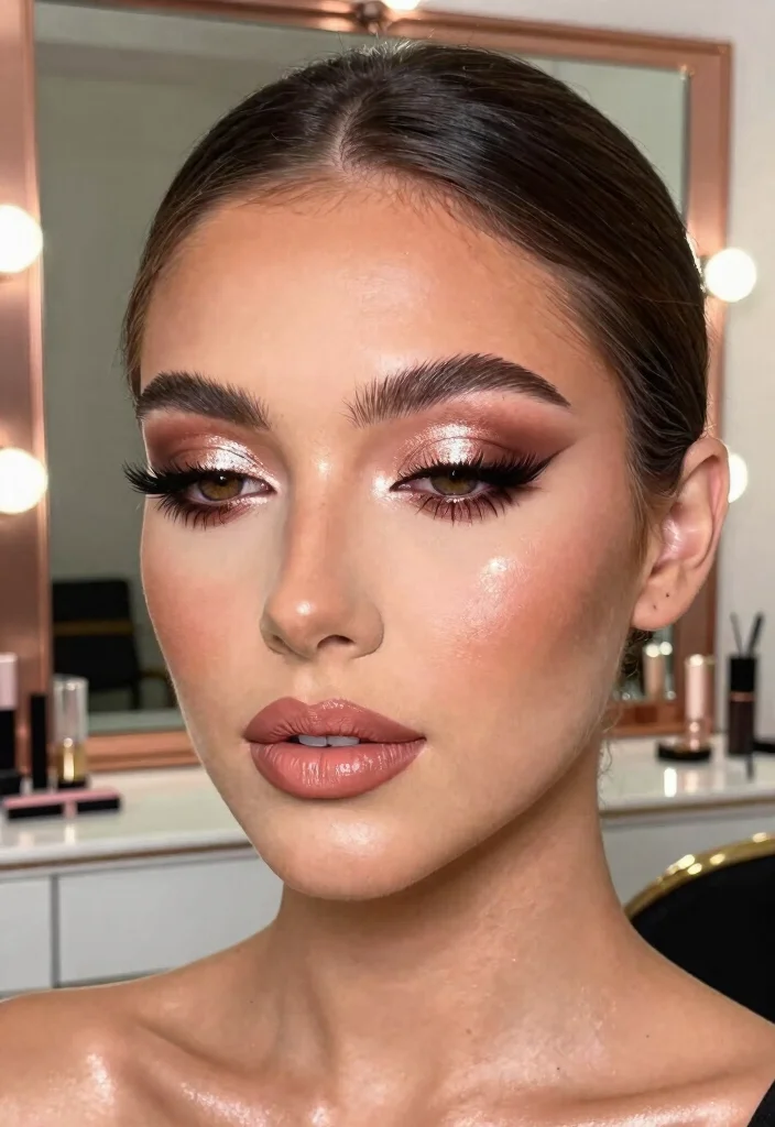 20 Stunning Prom Makeup Looks That'll Make You the Star of the Night (You Won't Believe #5!) - 1. Enchanting Rose Gold Glam 1