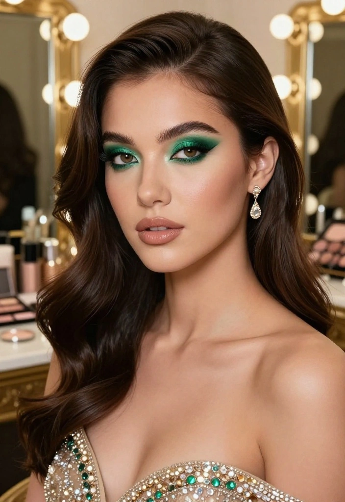 20 Stunning Prom Makeup Looks That'll Make You the Star of the Night (You Won't Believe #5!) - 7. Elegant Jewel Tones 1