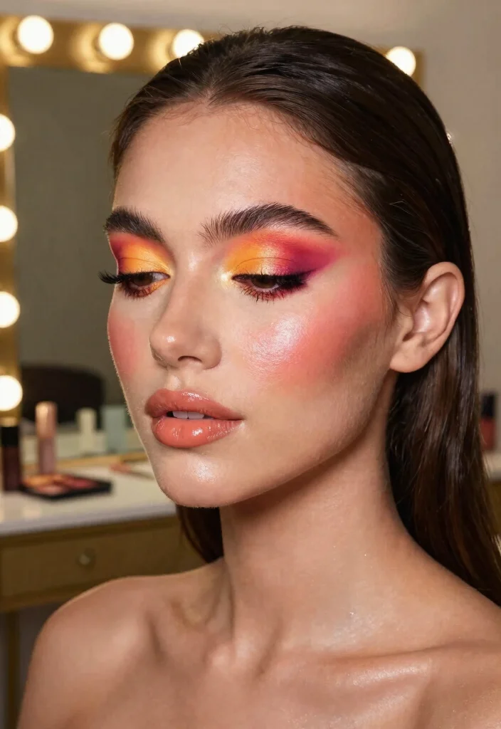 20 Stunning Prom Makeup Looks That'll Make You the Star of the Night (You Won't Believe #5!) - 8. Radiant Sunset Glow 1