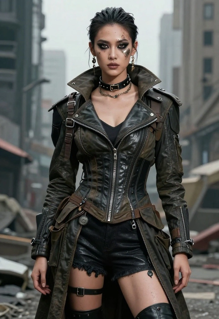 14 Jaw-Dropping Gothic Makeup Looks That Will Turn Heads (You’ll Love #7!) - 12. Post-Apocalyptic Glam 1