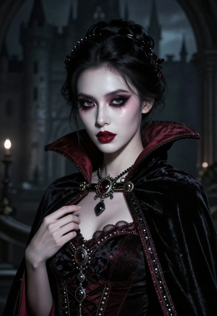 14 Jaw-Dropping Gothic Makeup Looks That Will Turn Heads (You’ll Love #7!) - 3. Vampire Glam 1