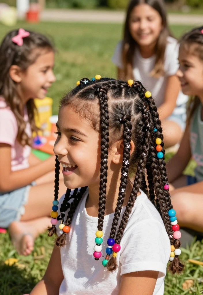 15 Adorable Twist Braids for Kids That'll Make Hair Time Fun (You Won't Believe #8!) - 12. Twisted Braid with Beads 1