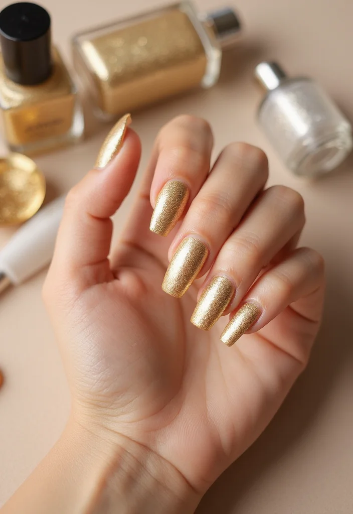 15 Irresistible Metallic Nail Trends That Will Elevate Your Style! - 2. Golden Glazed Finish 1