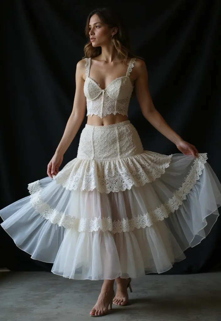 15 Must-Have Gothic Style Pieces That Will Make You Stand Out in Any Crowd! - 11. Layered Underskirts 1