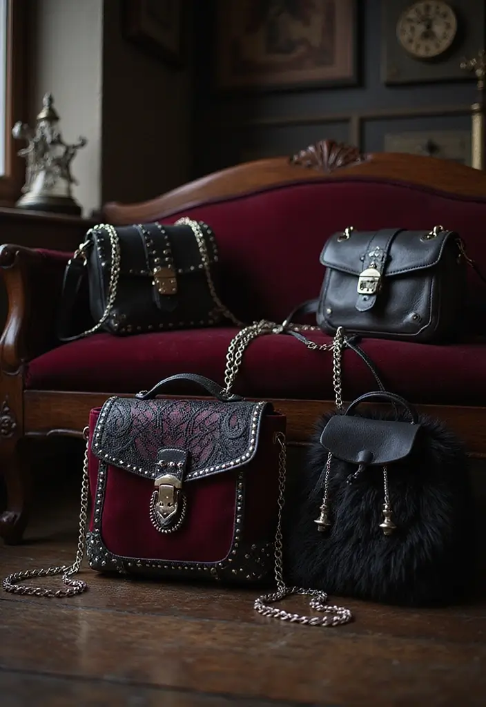 15 Must-Have Gothic Style Pieces That Will Make You Stand Out in Any Crowd! - 12. Gothic-Inspired Bags 1