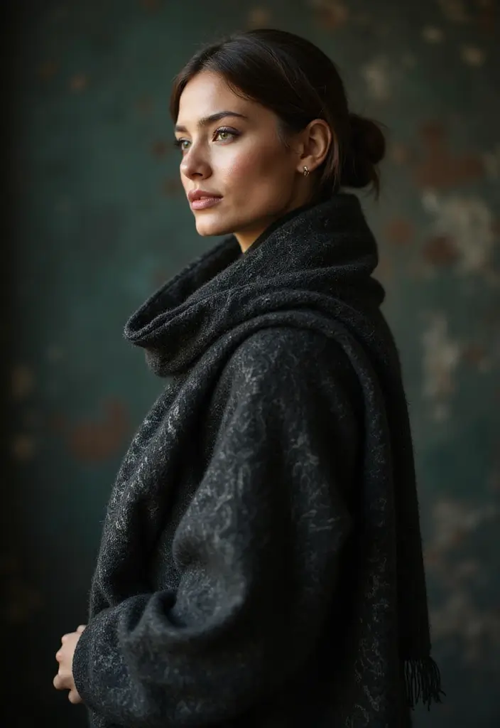 15 Must-Have Gothic Style Pieces That Will Make You Stand Out in Any Crowd! - 14. Dark-Themed Scarves 1