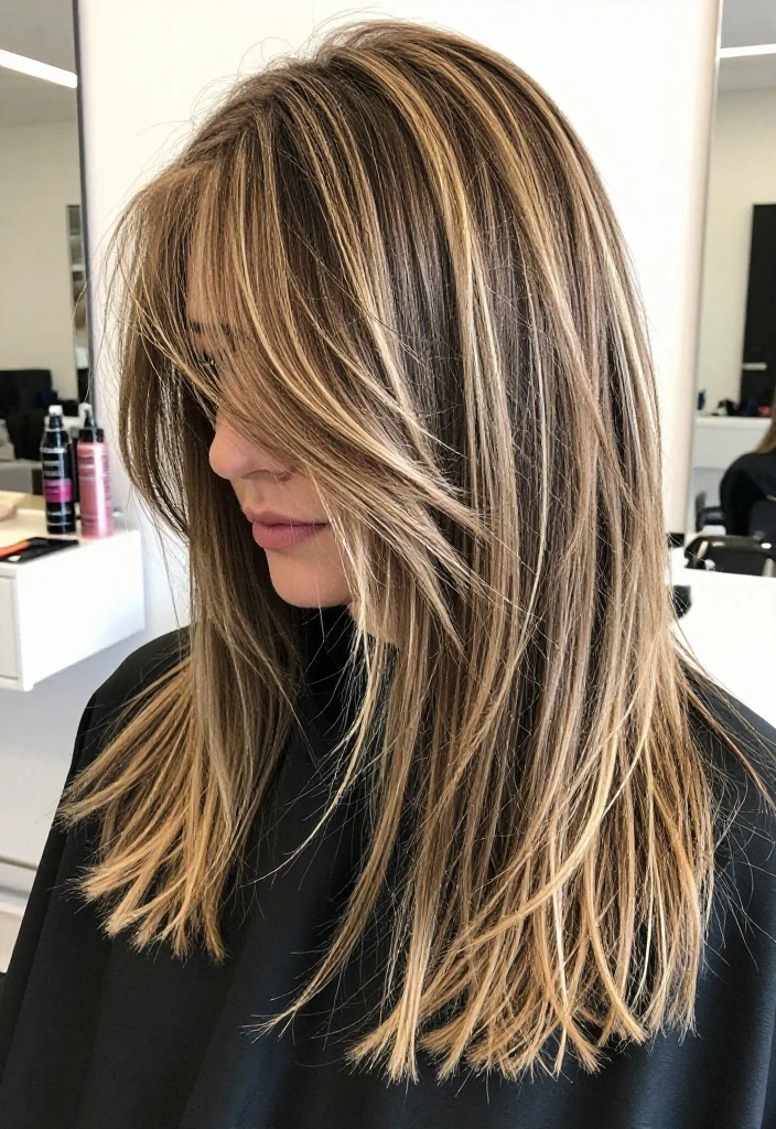 15 Must-Try Curtain Bang Haircuts for the Ultimate Style Upgrade! - 11. Highlights with Curtain Bangs 1