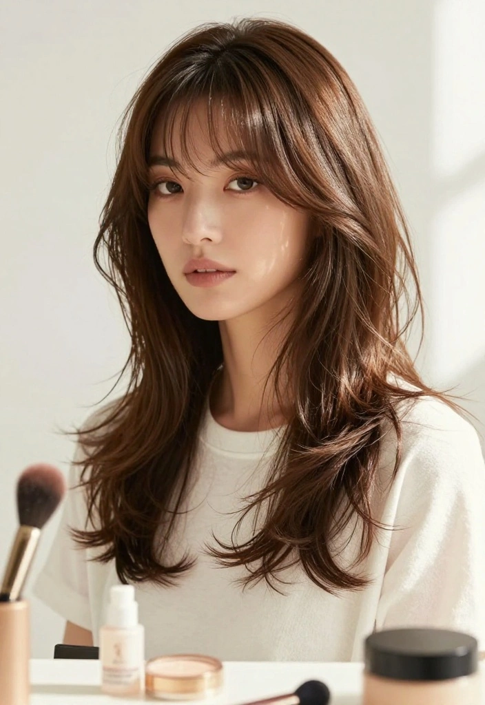 15 Must-Try Curtain Bang Haircuts for the Ultimate Style Upgrade! - 2. Soft Layers with Wispy Curtain Bangs 1