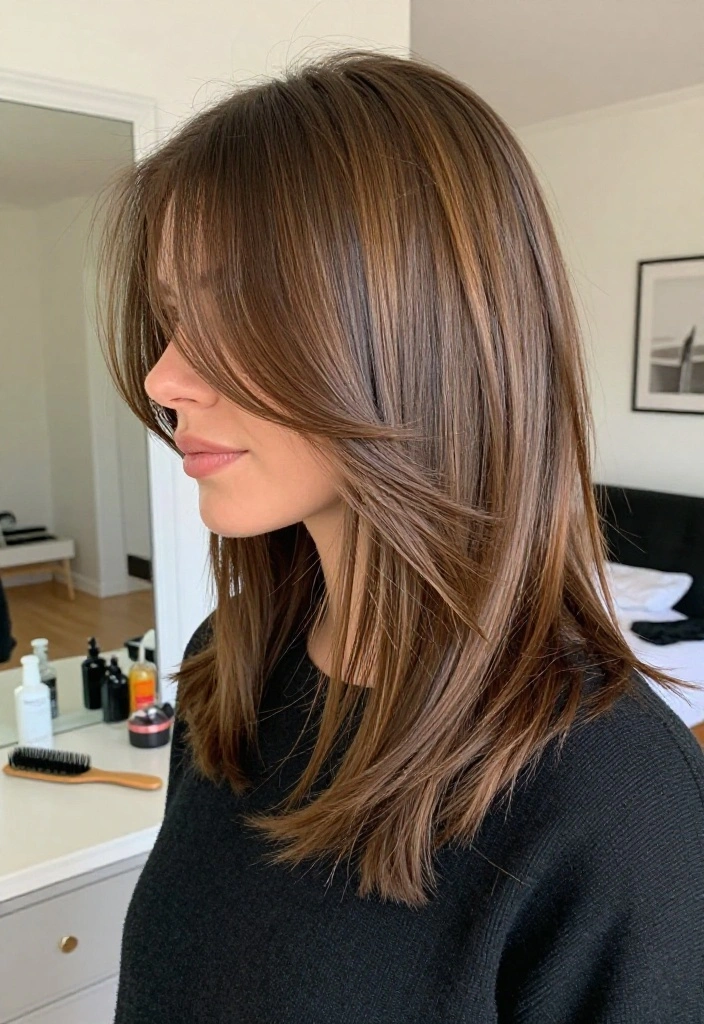 15 Must-Try Curtain Bang Haircuts for the Ultimate Style Upgrade! - 5. Side-Swept Curtain Bangs 1