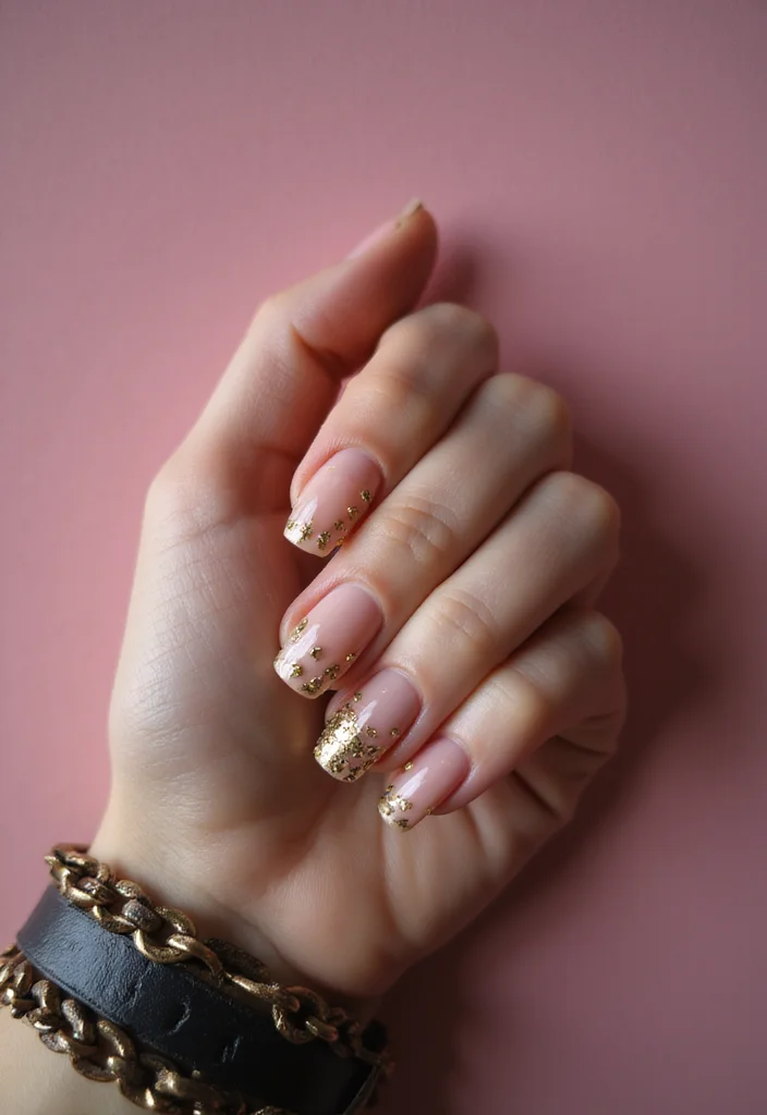 18 Gold and Pink Nail Trends You Can't Miss This Season (Wait Until You See #6!) - 18. Edgy Studded Nails 1