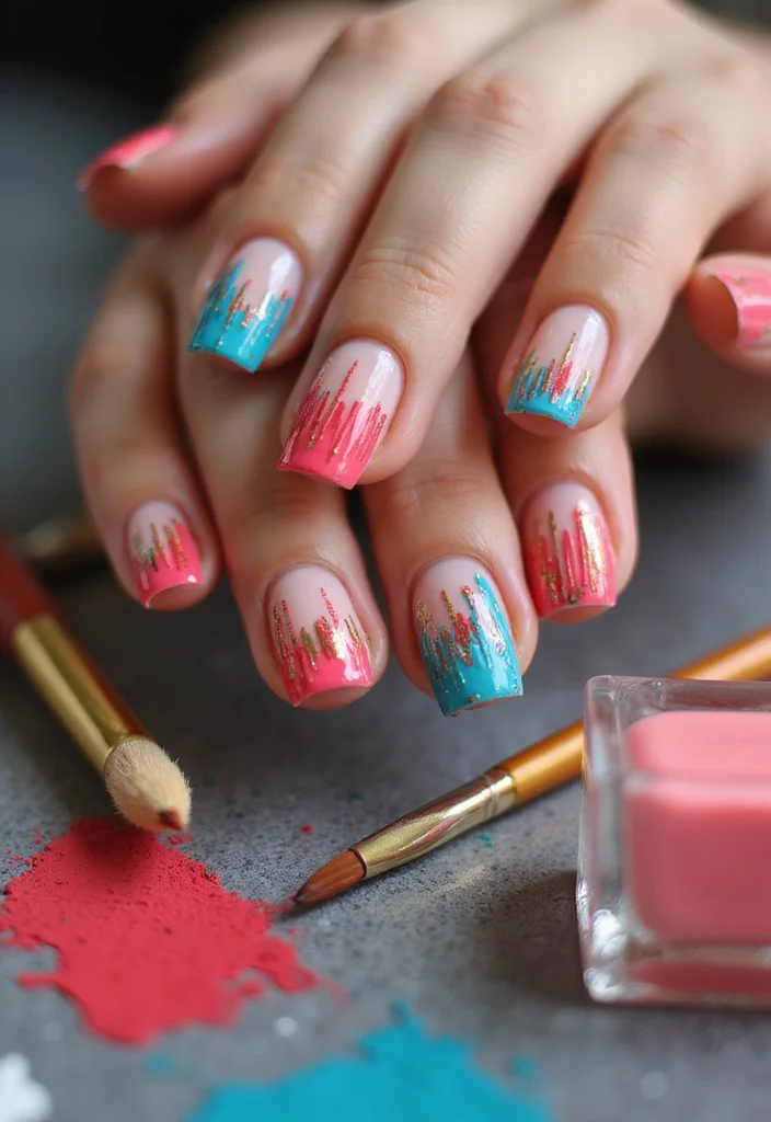 18 Trendy Glazed and Chrome Nail Looks for 2026 That Are Total Show-Stoppers! - 16. Funky Fringe 1
