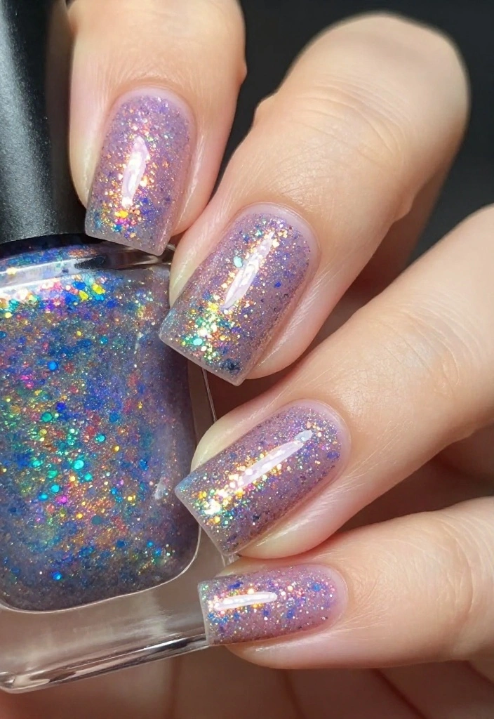 18 Trendy Glazed and Chrome Nail Looks for 2026 That Are Total Show-Stoppers! - 6. Glittery Chic 1