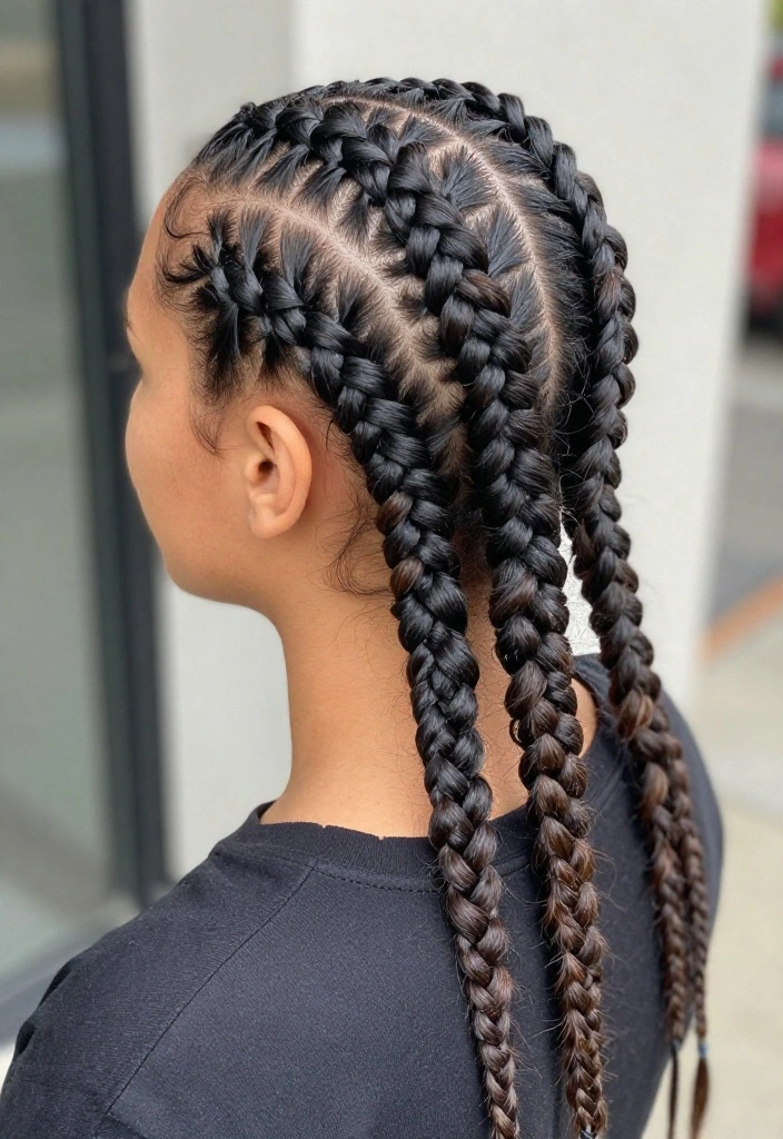20 Trendy Braided Cornrow Hairstyles That Will Turn Heads Everywhere! - 12. Boxed Cornrows 1
