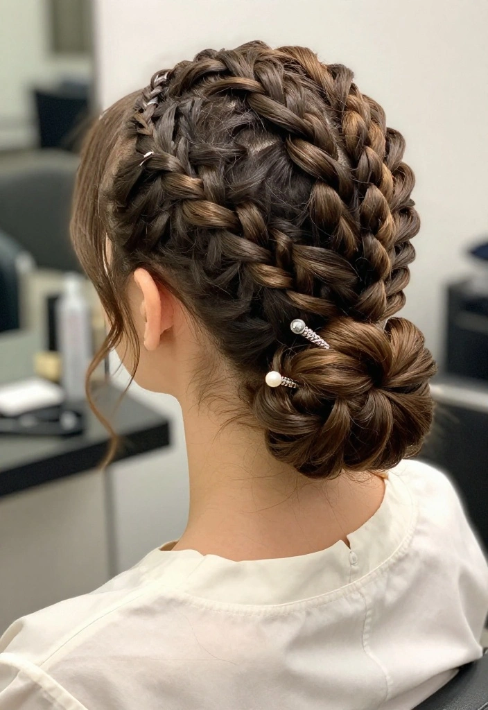 20 Trendy Braided Cornrow Hairstyles That Will Turn Heads Everywhere! - 3. Cornrow Updo 1