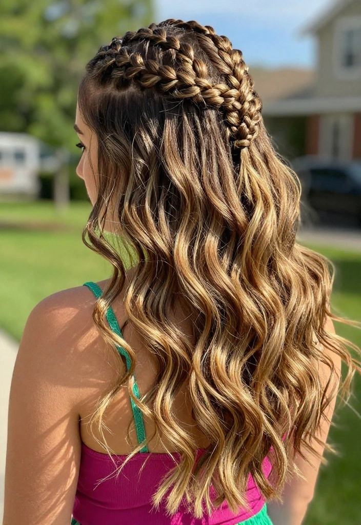 20 Trendy Braided Cornrow Hairstyles That Will Turn Heads Everywhere! - 5. Half-Up Half-Down Cornrows 1