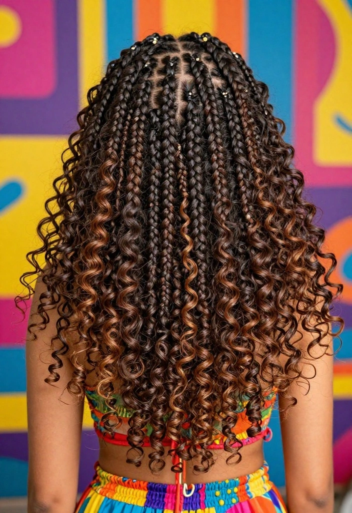 20 Trendy Braided Cornrow Hairstyles That Will Turn Heads Everywhere! - 6. Curly Ends Cornrows 1