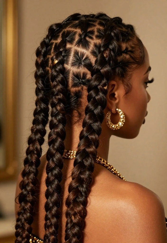 20 Trendy Braided Cornrow Hairstyles That Will Turn Heads Everywhere! - 8. Side-Swept Cornrows 1