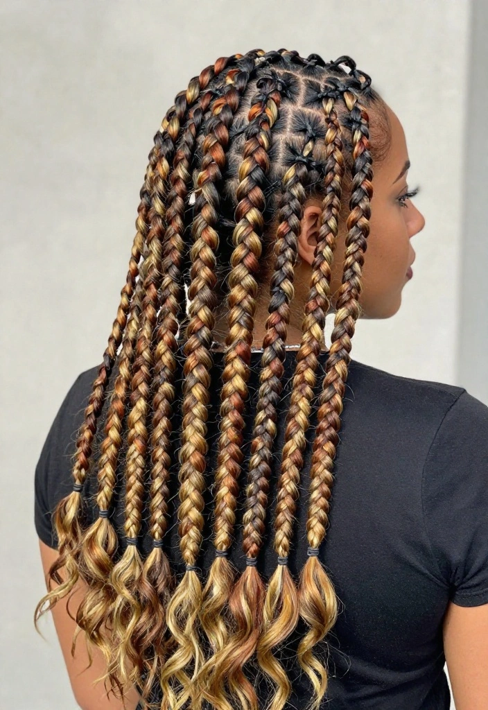 20 Trendy Braided Cornrow Hairstyles That Will Turn Heads Everywhere! - 9. Braided Cornrows with Highlights 1