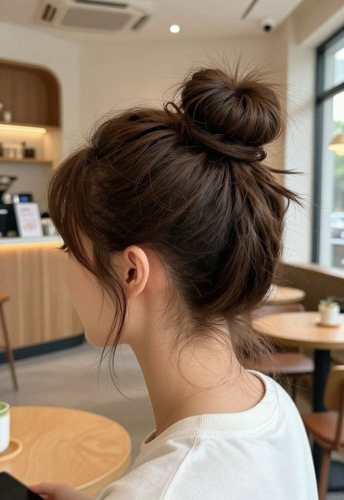 10 Stunning Quick Weave Hairstyles That Will Make You the Center of Attention! - 5. Messy Bun Chic 1
