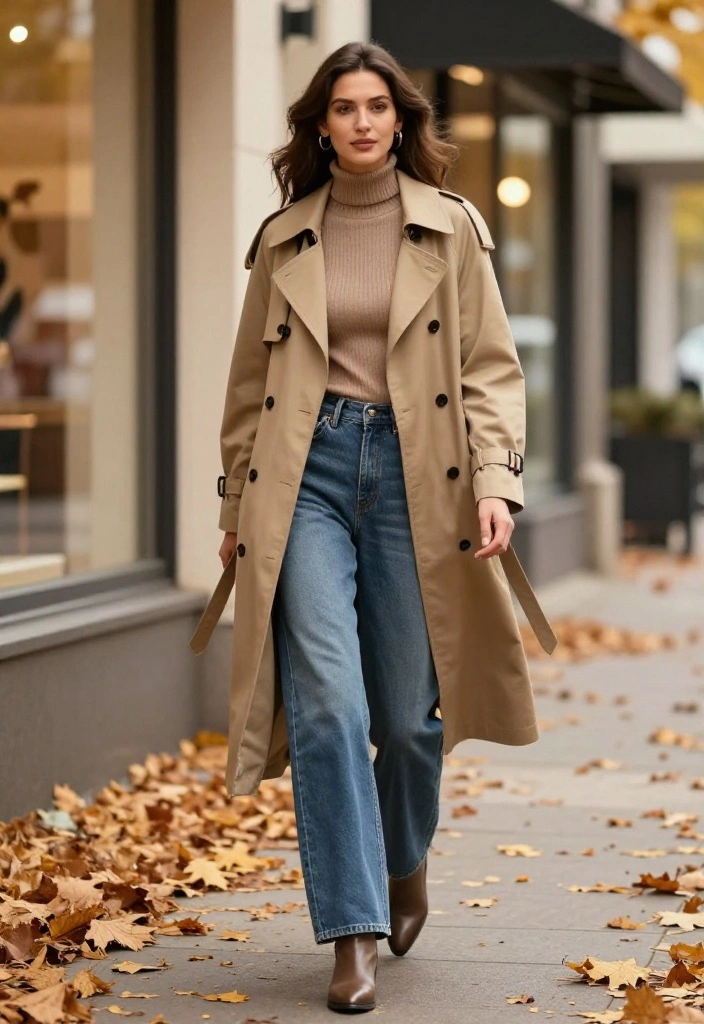 10 Stunning Wide-Leg Jeans Outfit Ideas That Will Turn Heads Everywhere! - 5. Trendy Layering with Turtleneck 1