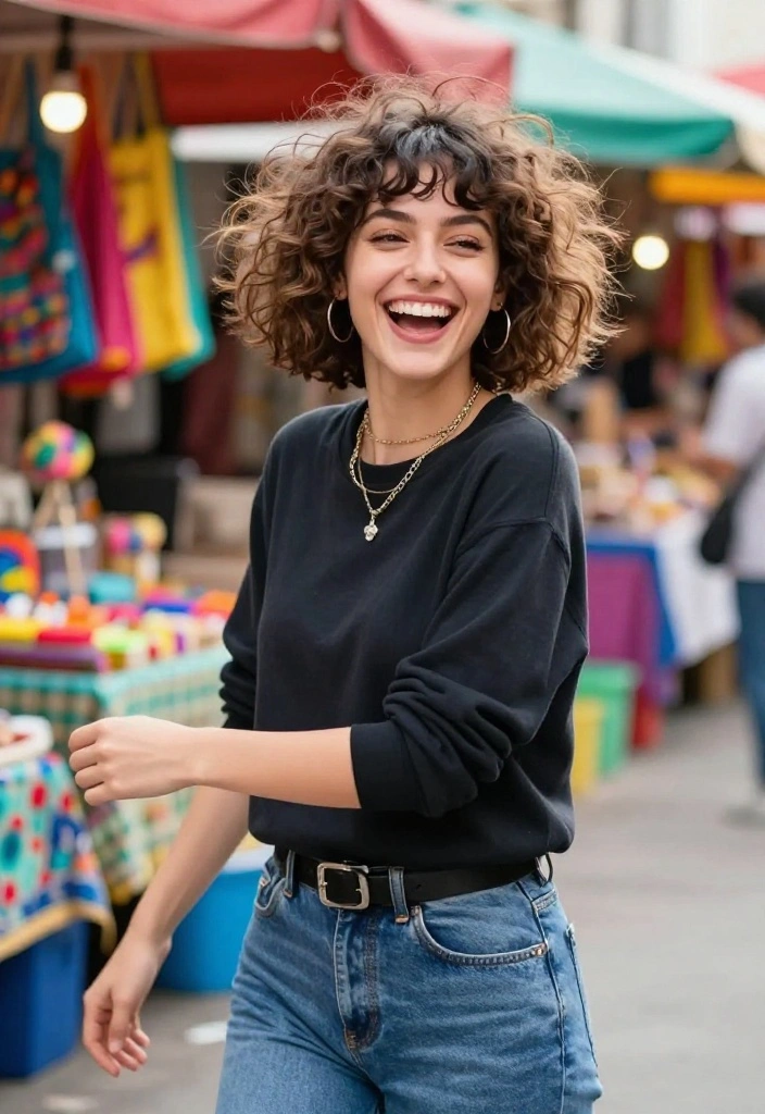 14 Messy Low Bobs That Are Perfect for Every Occasion! - 8. Messy Bob with Curly Ends 1