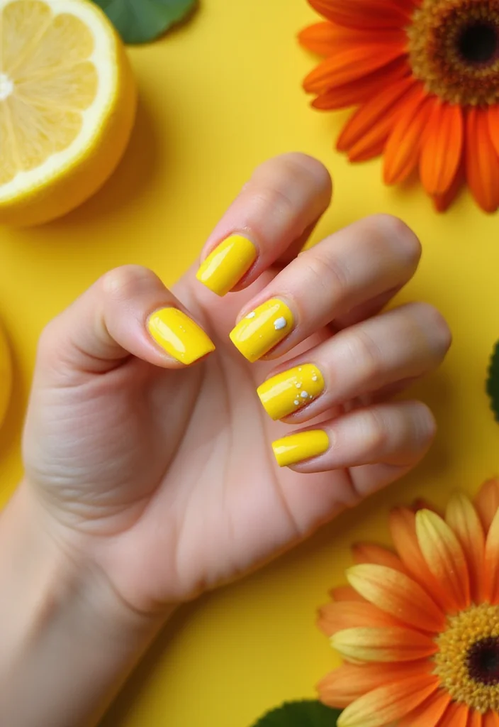 15 Adorable Lemon Nail Art Ideas You’ll Want to Try This Summer! - 8. Lemonade Drip Nails 1