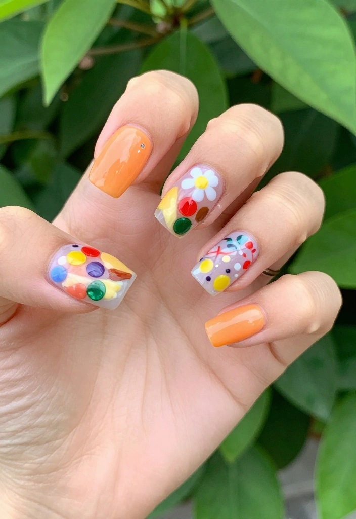 15 Orange-Red Nail Colors Perfect for Summer 2026 (You Won't Believe #6!) - 14. Melon Medley 1