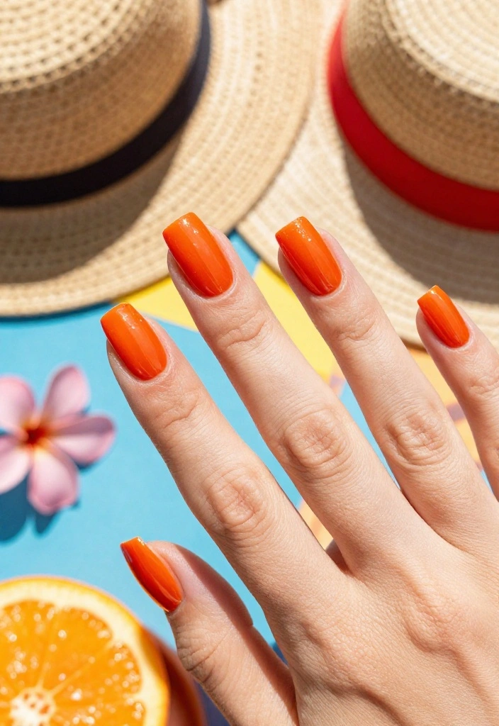 15 Orange-Red Nail Colors Perfect for Summer 2026 (You Won't Believe #6!) - 4. Tangerine Dream 1