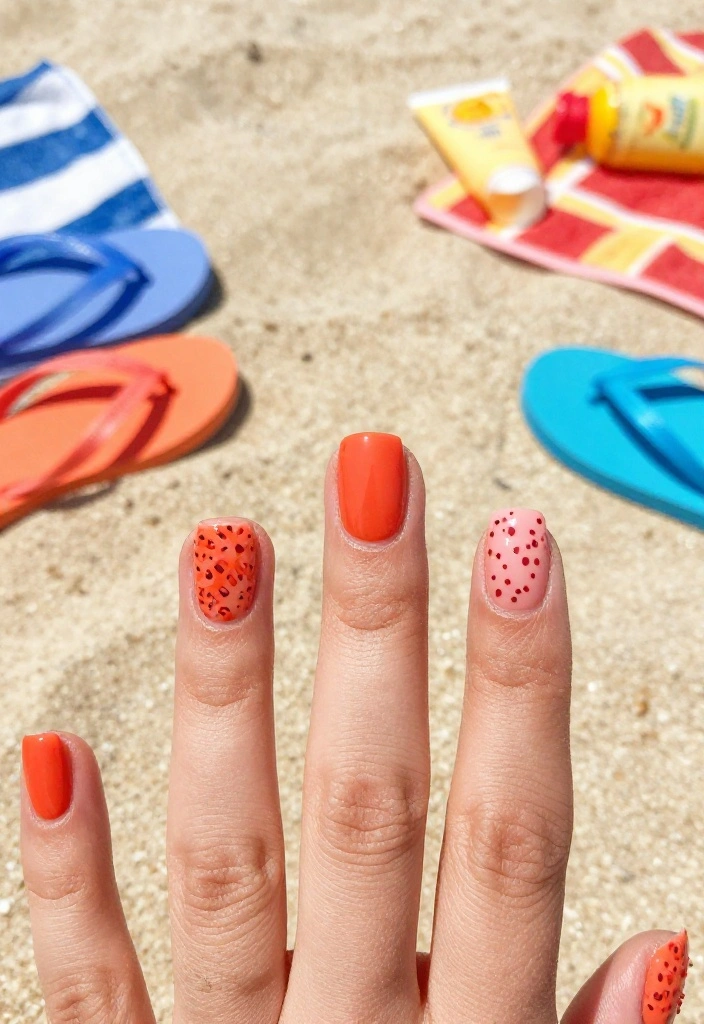 15 Orange-Red Nail Colors Perfect for Summer 2026 (You Won't Believe #6!) - 7. Coral Reef 1
