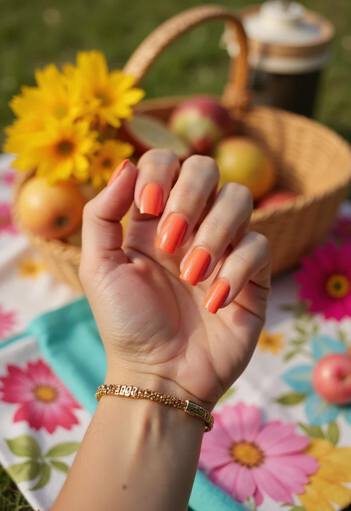 15 Orange-Red Nail Colors Perfect for Summer 2026 (You Won't Believe #6!) - 9. Tangerine Twist 1