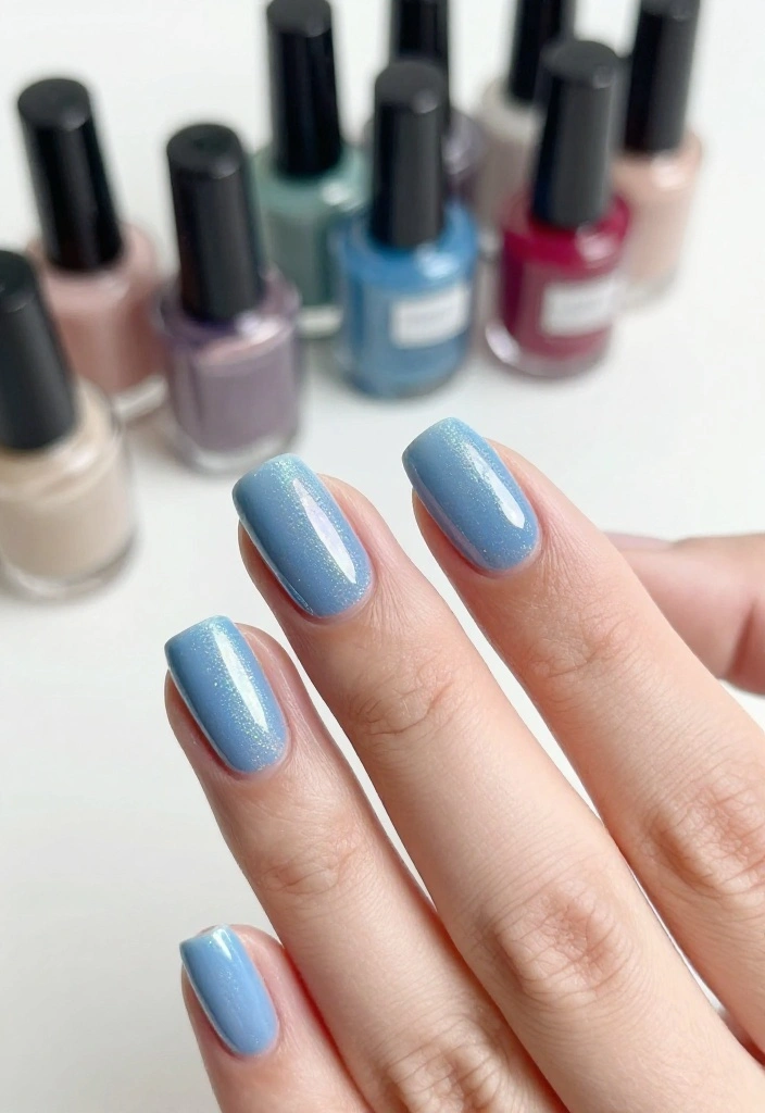 18 Creative Sky Blue Nail Art Ideas for Every Occasion (You'll Want to Copy #9!) - 10. Sky Blue Holographic Shine 1