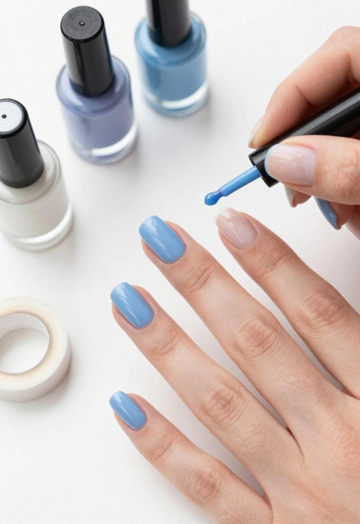 18 Creative Sky Blue Nail Art Ideas for Every Occasion (You'll Want to Copy #9!) - 7. Sky Blue French Tips 1