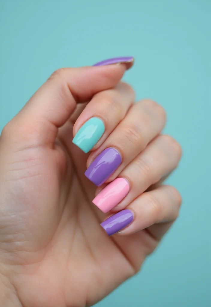 18 Dreamy Gradient Nail Designs That'll Have Everyone Asking for Your Secret (Check Out #3!) - 12. Color Block Gradient 1
