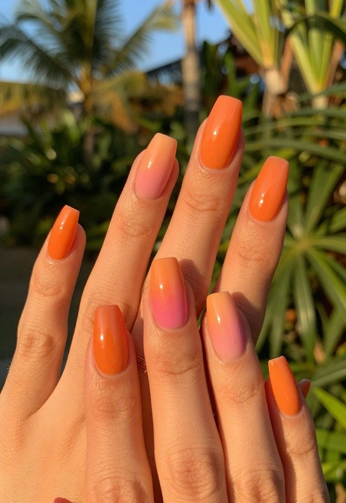 18 Dreamy Gradient Nail Designs That'll Have Everyone Asking for Your Secret (Check Out #3!) - 2. Sunset Vibes 1