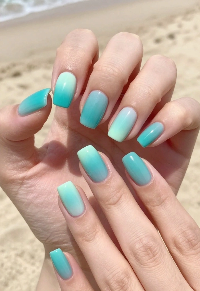 18 Dreamy Gradient Nail Designs That'll Have Everyone Asking for Your Secret (Check Out #3!) - 3. Ocean Breeze 1