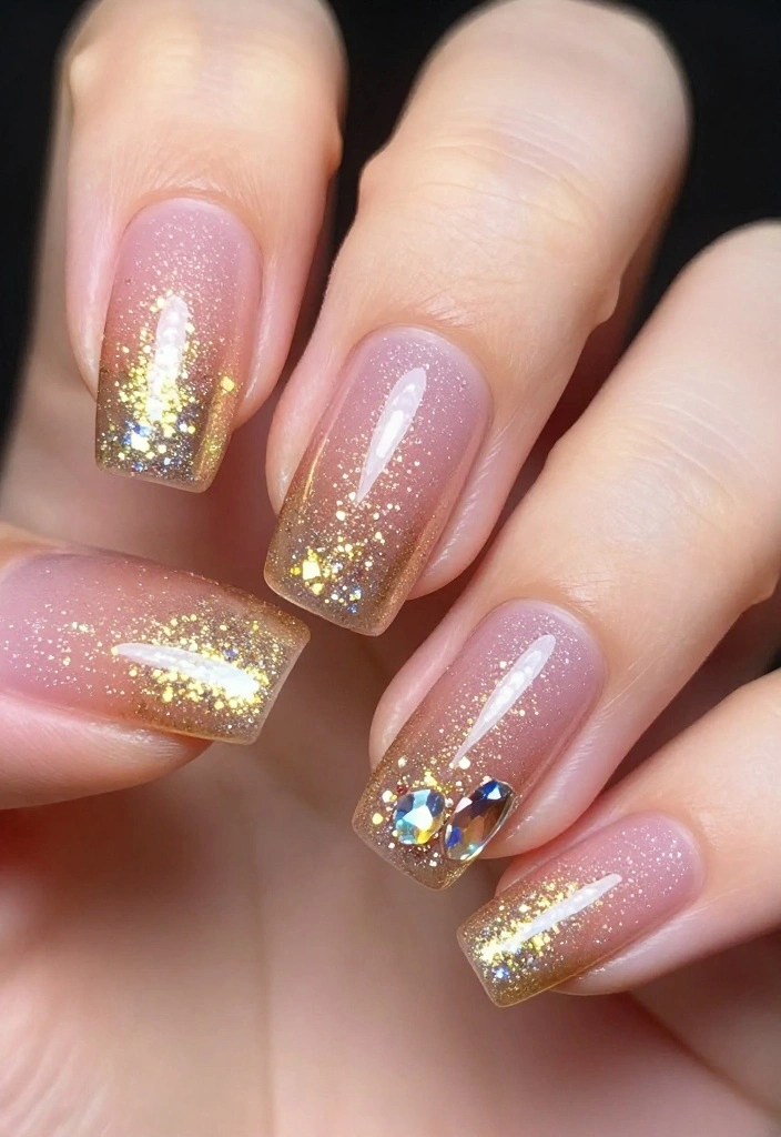 18 Dreamy Gradient Nail Designs That'll Have Everyone Asking for Your Secret (Check Out #3!) - 5. Glamorous Glitter 1