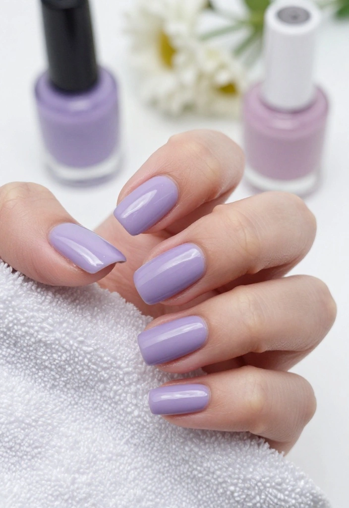19 Gorgeous Milky Pastel Lavender Nail Color Ideas That Are Total Show-Stoppers! - 1. Milky Lavender Dreams 1