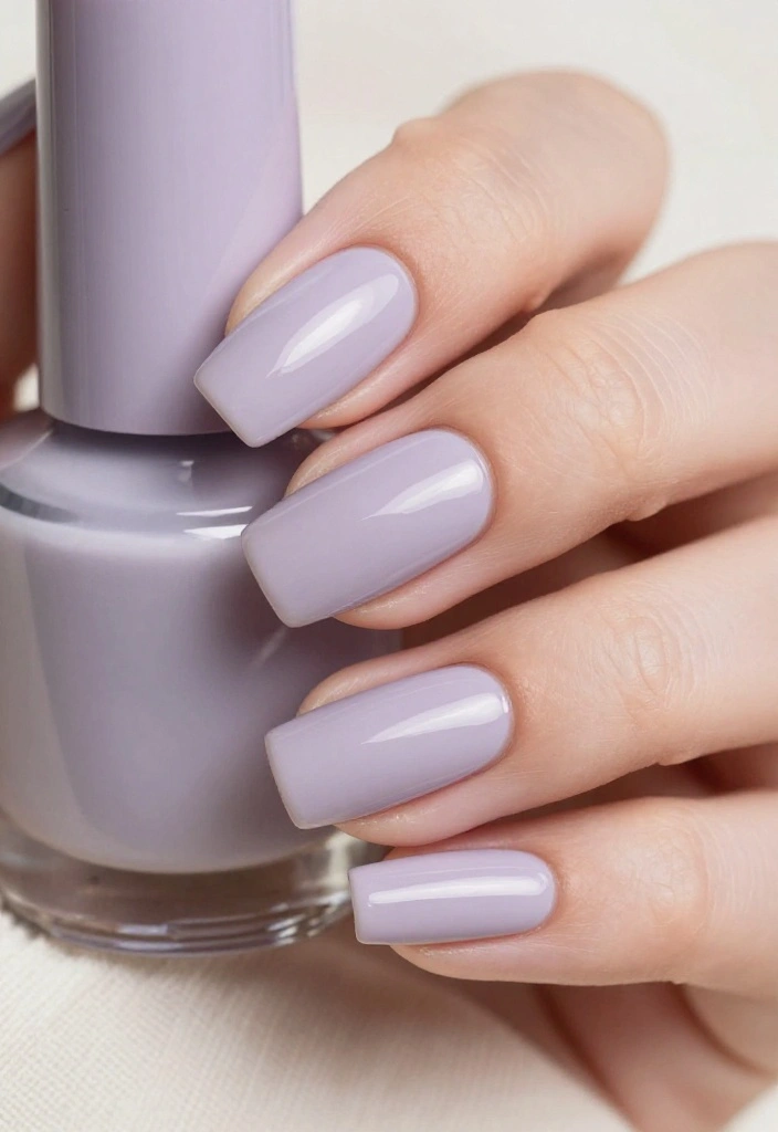 19 Gorgeous Milky Pastel Lavender Nail Color Ideas That Are Total Show-Stoppers! - 16. Lavender in Negative Space 1