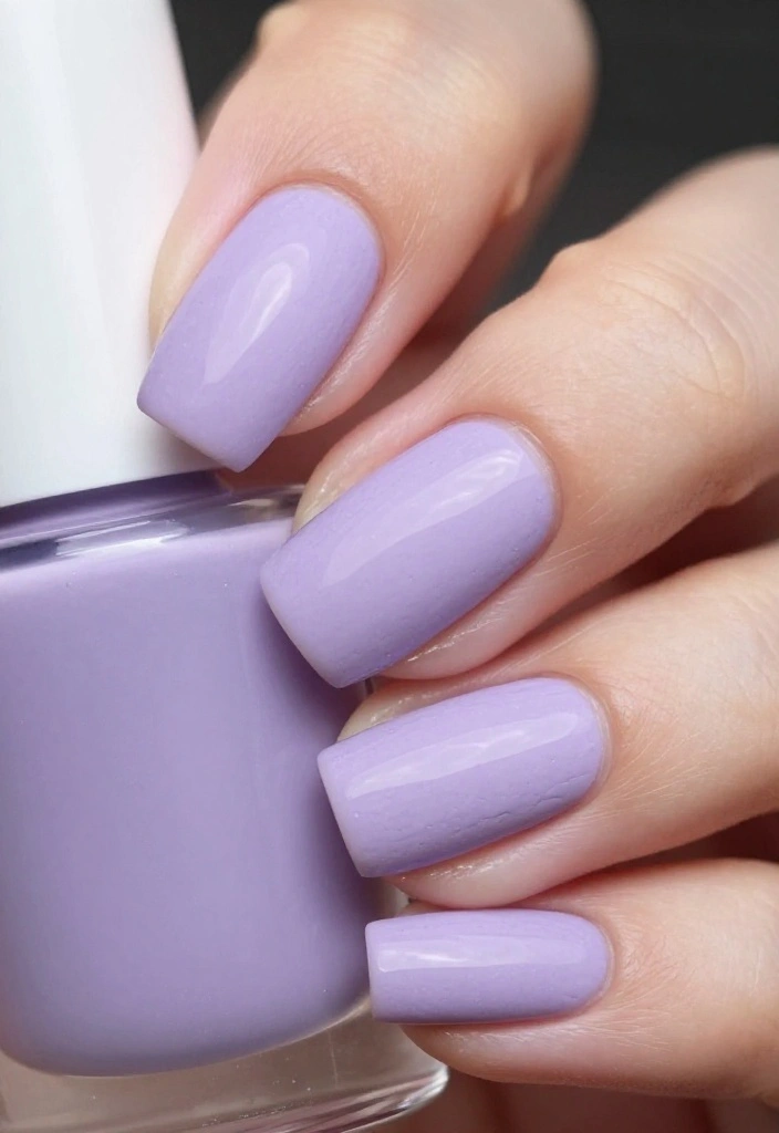 19 Gorgeous Milky Pastel Lavender Nail Color Ideas That Are Total Show-Stoppers! - 6. Textured Lavender Coating 1