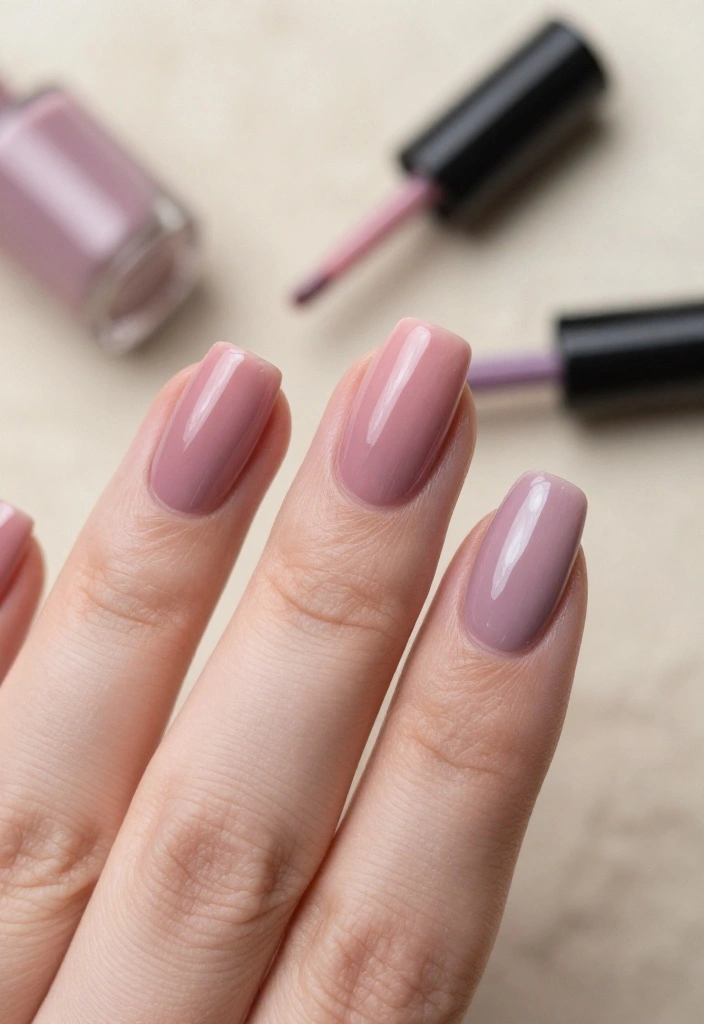 22 Trendy Nail Designs Featuring Dusty Rose and Soft Mauve (You’ll Be Obsessed with #8!) - 9. Gradient Dusty Rose and Soft Mauve Nails 1