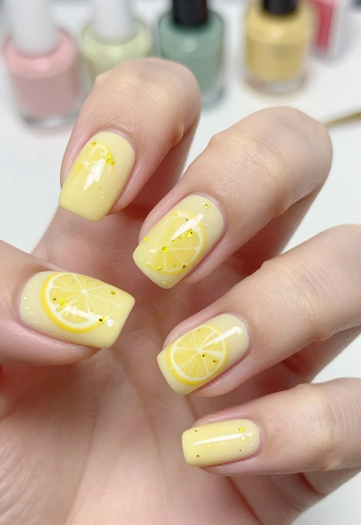 25 Glazed Donut Nail Designs for 2026 That Are Total Show-Stoppers! - 16. Honey Lemonade 1