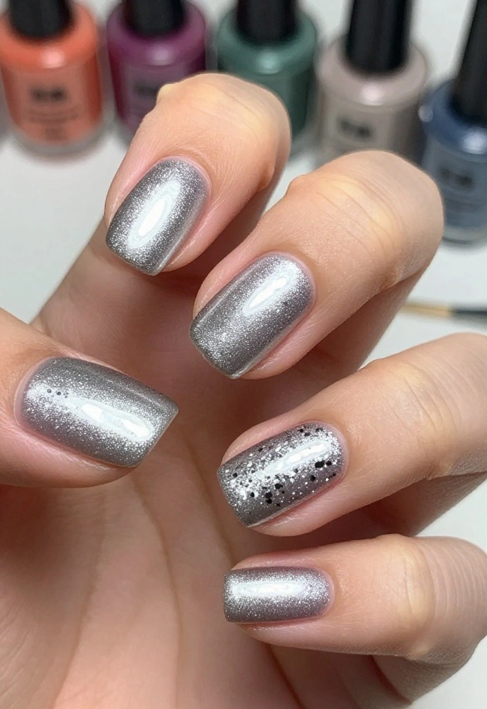 25 Glazed Donut Nail Designs for 2026 That Are Total Show-Stoppers! - 21. Silver Lining 1