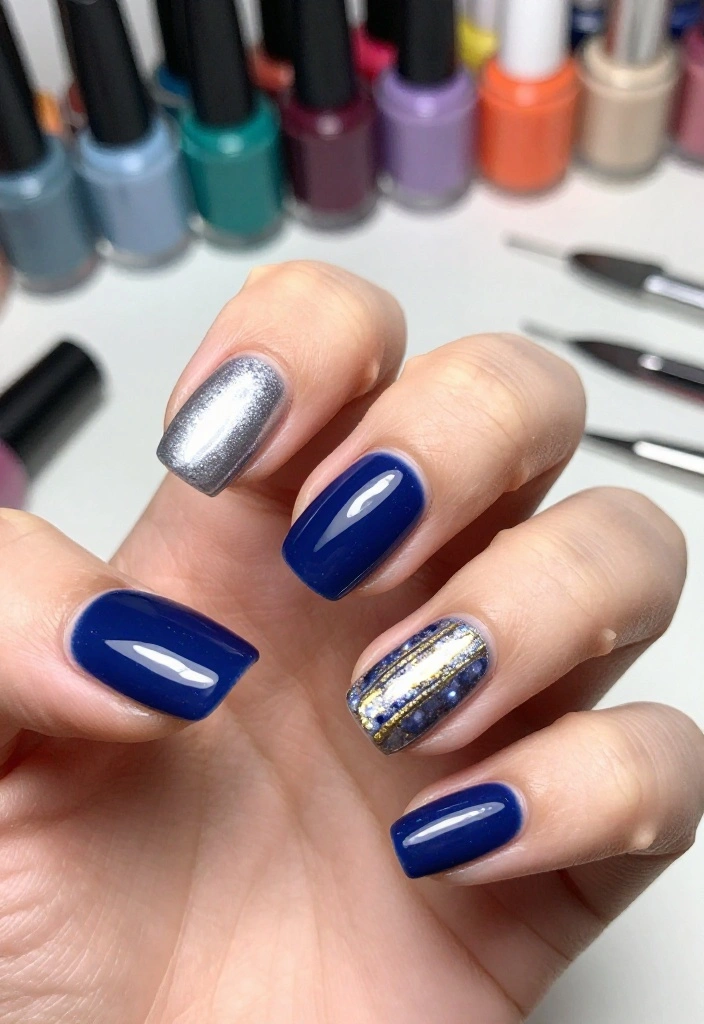 25 Glazed Donut Nail Designs for 2026 That Are Total Show-Stoppers! - 24. Indigo Dream 1