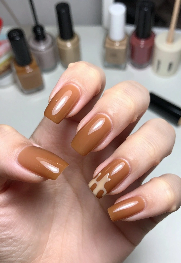 25 Glazed Donut Nail Designs for 2026 That Are Total Show-Stoppers! - 6. Caramel Drip 1