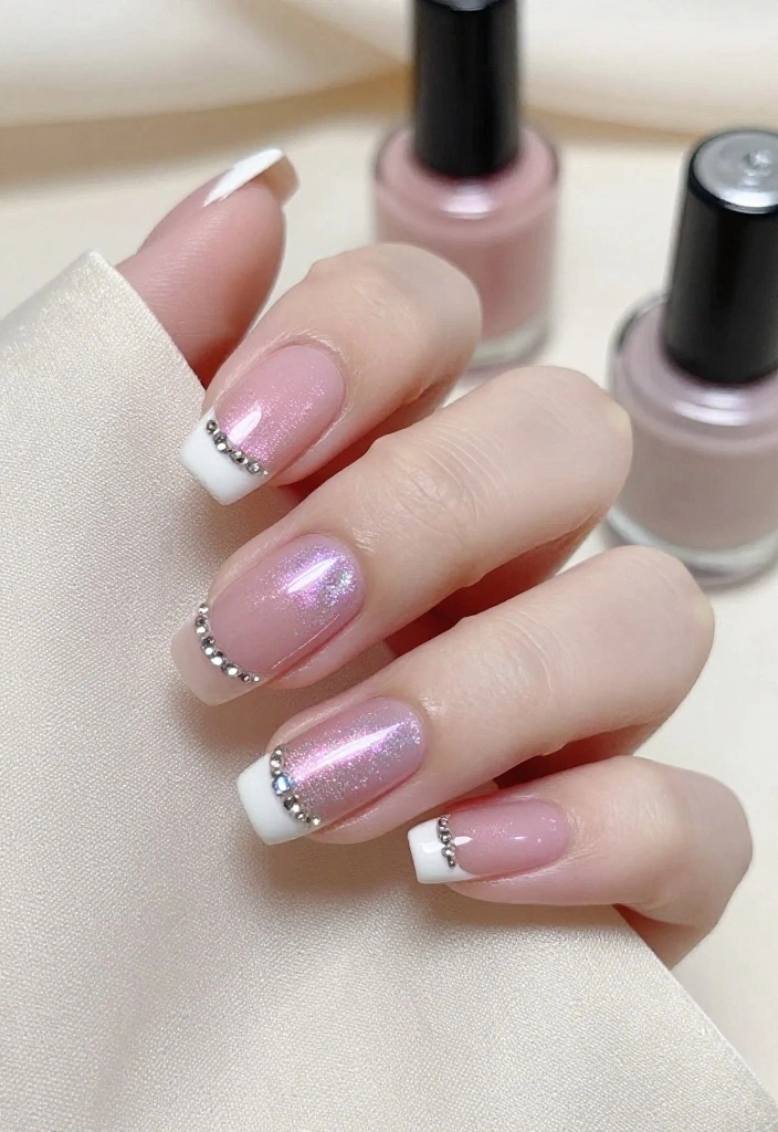 Step By Step: How to Choose Stunning Wedding Nail Ideas for Your Big Day - 1. Classic French Tips with a Twist 1