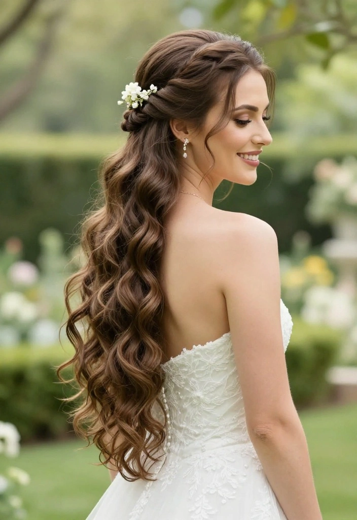 10 Stunning Hollywood Wave Bridal Hairstyles That Will Leave You Breathless! - 5. Half-Up, Half-Down Waves 1