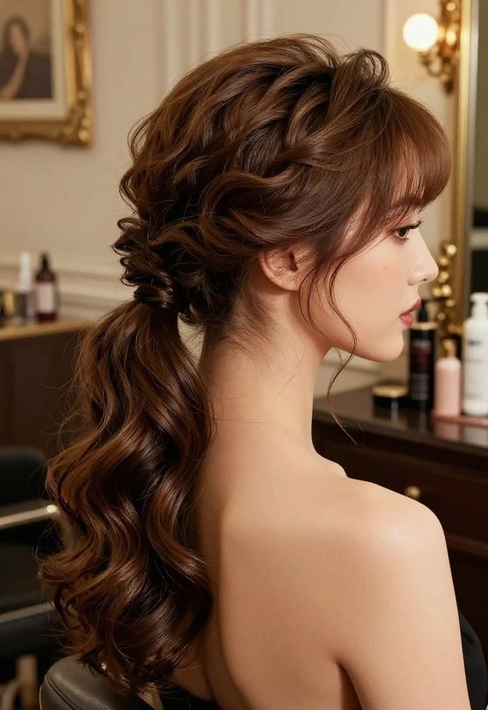 15 Glamorous Supermodel Blowout Styles to Channel Your Inner '90s Diva! - 5. Voluminous Updo with Bangs 1