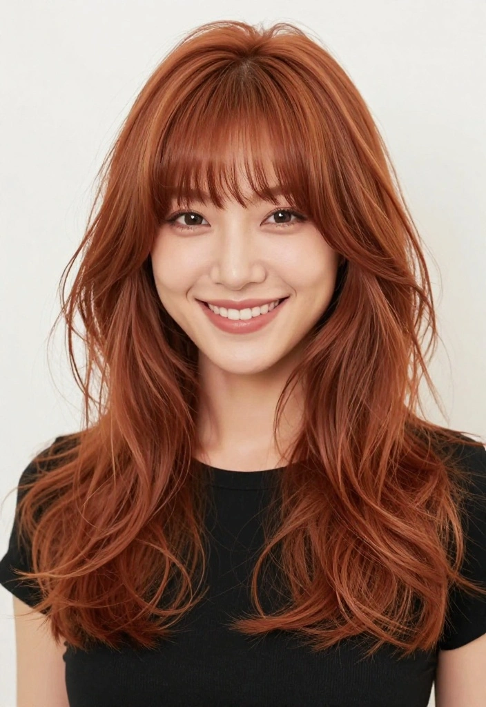 15 Stunning Copper Cinnamon Hair Color Ideas You’ll Absolutely Love! (Transform Your Look with #7!) - 6. Copper Cinnamon Fringe 1