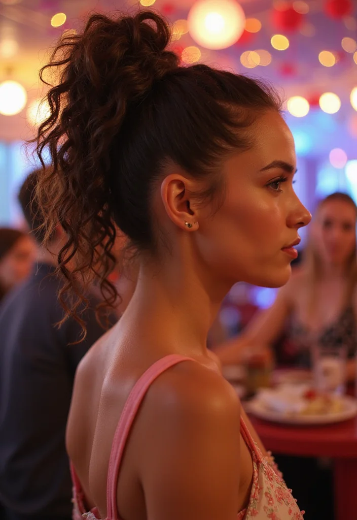 18 Fun Medium Length Updos That'll Steal the Spotlight at Any Party (Don't Miss #3!) - 10. Textured Bubble Ponytail 1