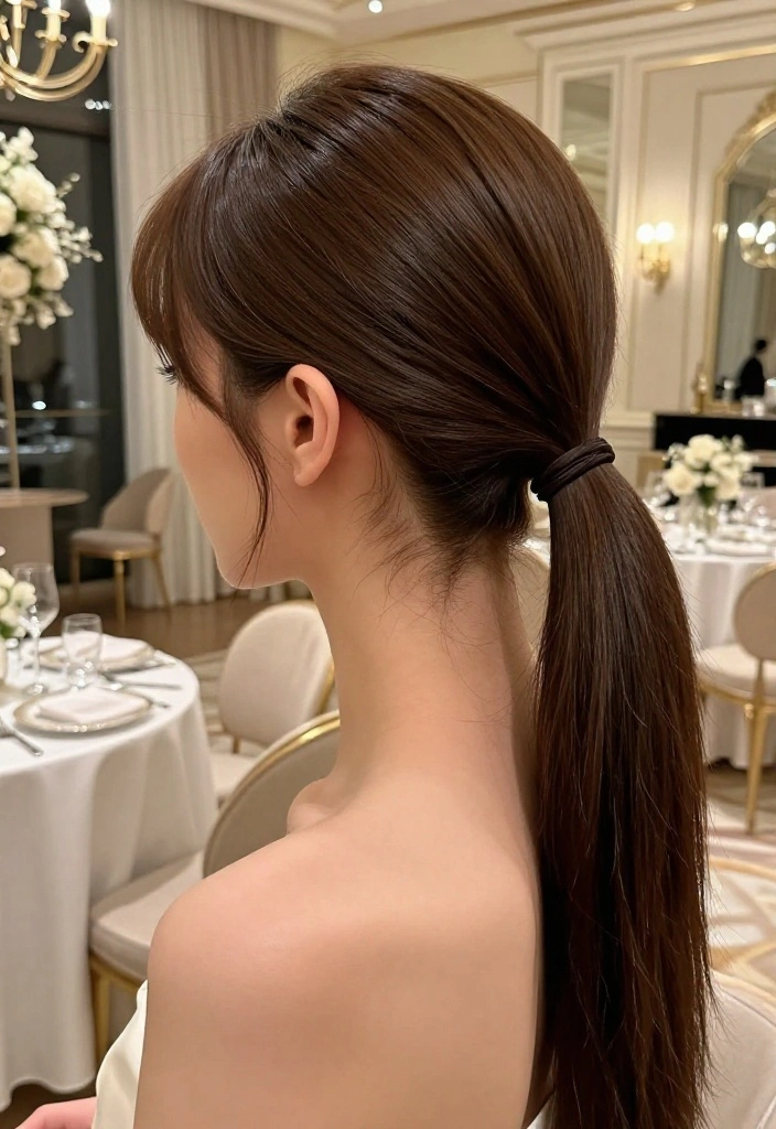 18 Fun Medium Length Updos That'll Steal the Spotlight at Any Party (Don't Miss #3!) - 7. Sleek Side Ponytail 1